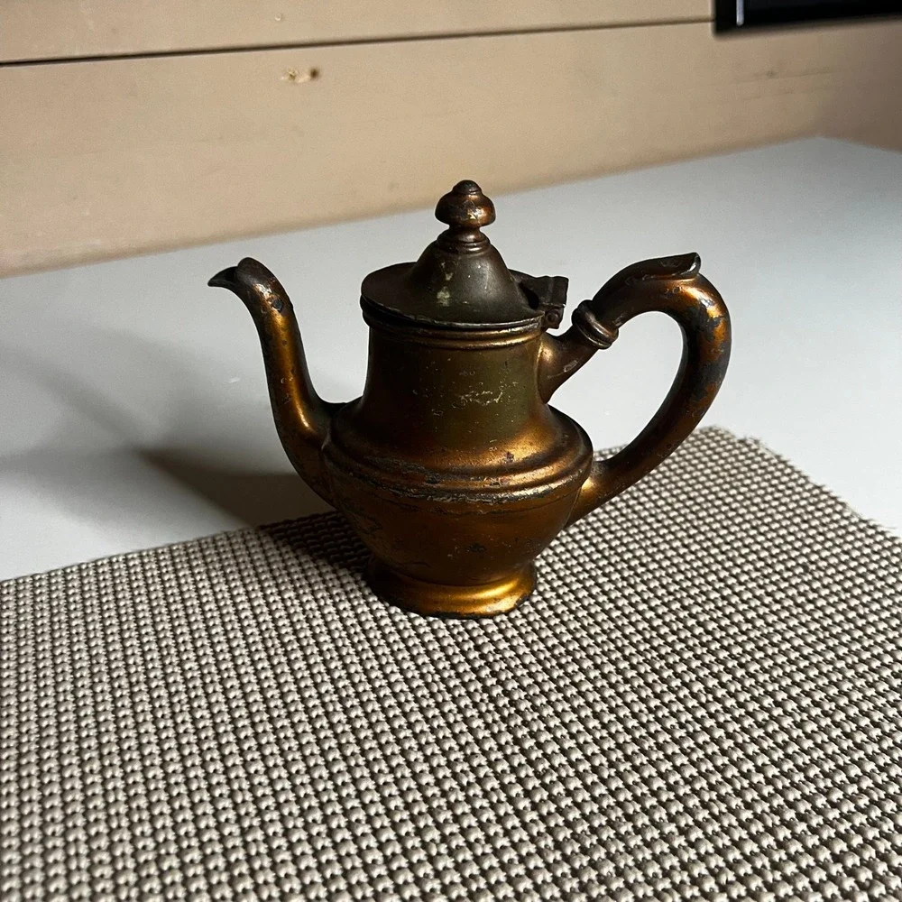 Vintage R Wallace Hotel Lafayette Silver Soldered Teapot 8oz 1946 Buffalo NY